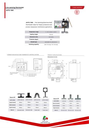 AHTG1000 line sensing thermostat