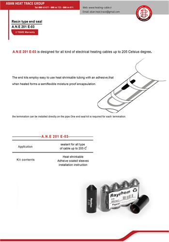 resin end seal heat trace