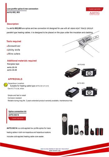 backlit splice kit and tee connection