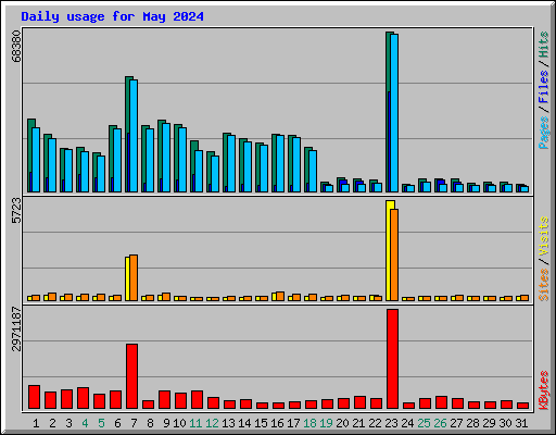 Daily usage for May 2024