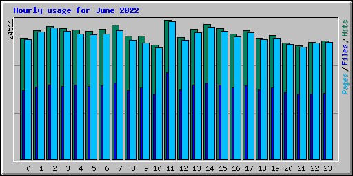 Hourly usage for June 2022