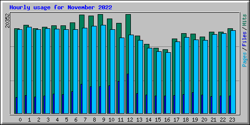 Hourly usage for November 2022