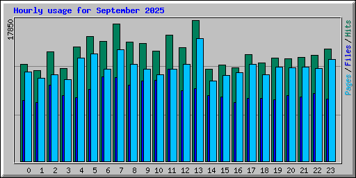 Hourly usage for September 2025